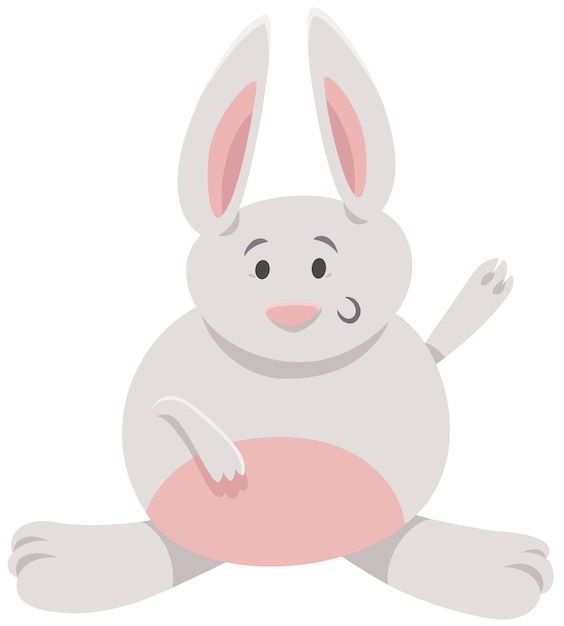 Funny rabbit or bunny cartoon animal character