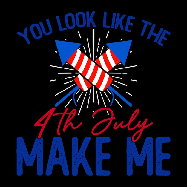 Vector funny retro vintage badge 4th of july sticker and tshirt design