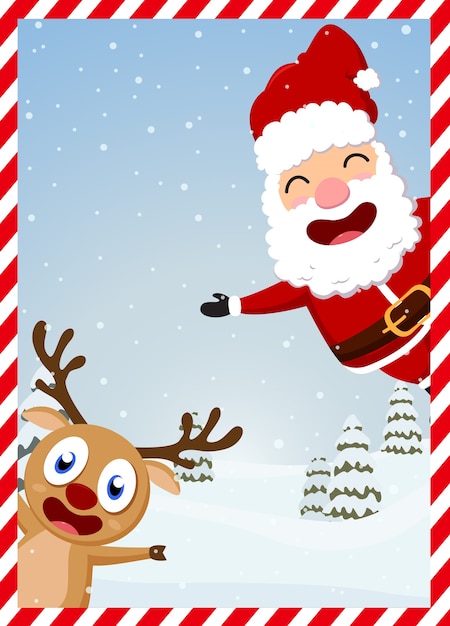 funny Santa Claus and friends