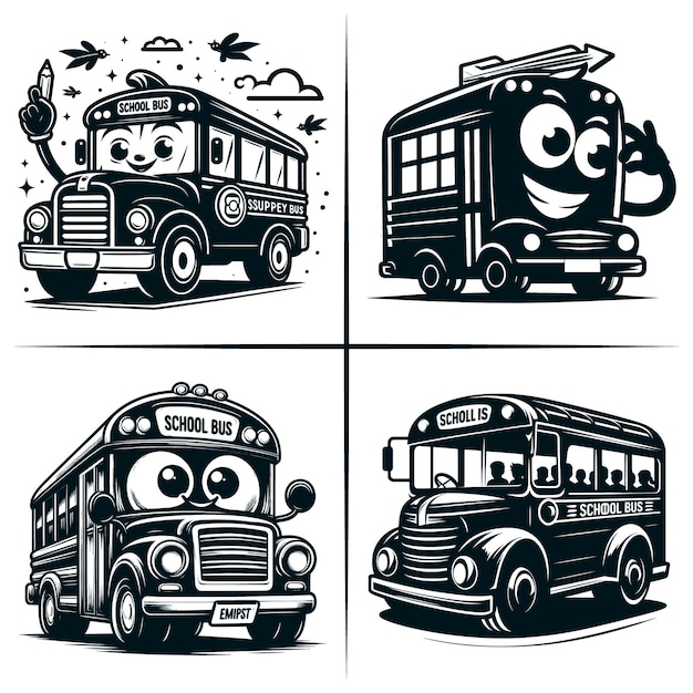 Funny School Bus Silhouette Vector FileBack to SchoolSchool Bus Driver Svg