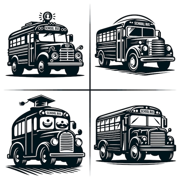 Funny School Bus Silhouette Vector FileBack to SchoolSchool Bus Driver Svg