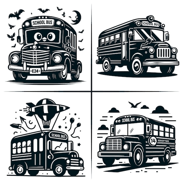 Funny School Bus Silhouette Vector FileBack to SchoolSchool Bus Driver Svg