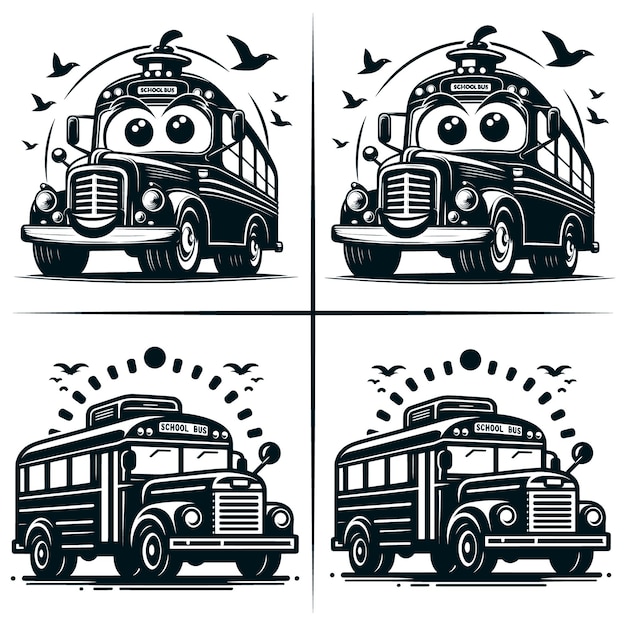 Funny School Bus Silhouette Vector FileBack to SchoolSchool Bus Driver Svg