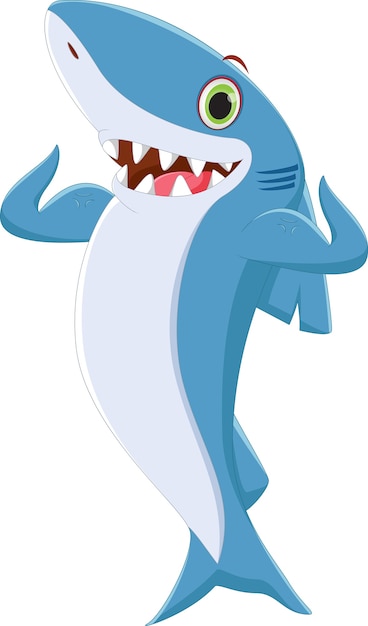 funny shark posing