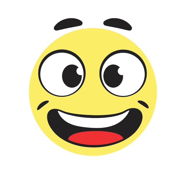 Funny smiling emoticon