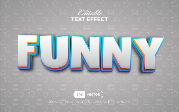 Funny text effect cartoon style Editable text effect