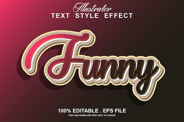 funny text effect editable