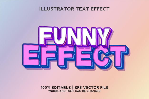 Funny text effect template