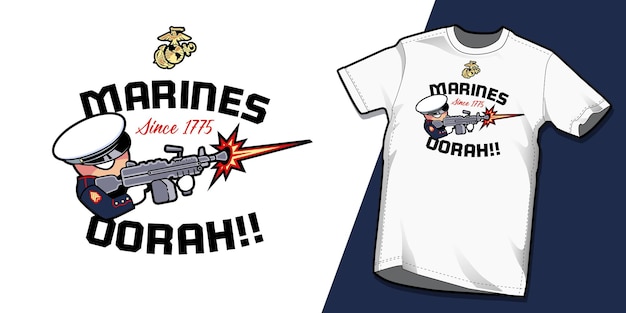 Funny united states Marine tshirt design