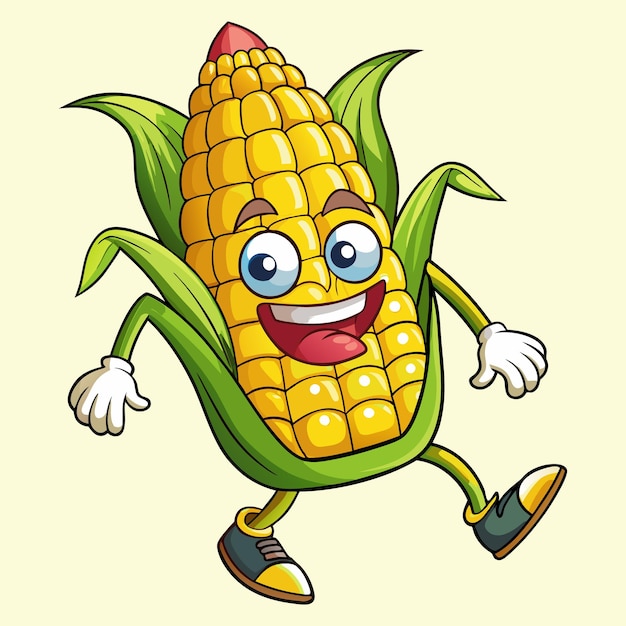 Vector funny vegetable cartoon character mascot