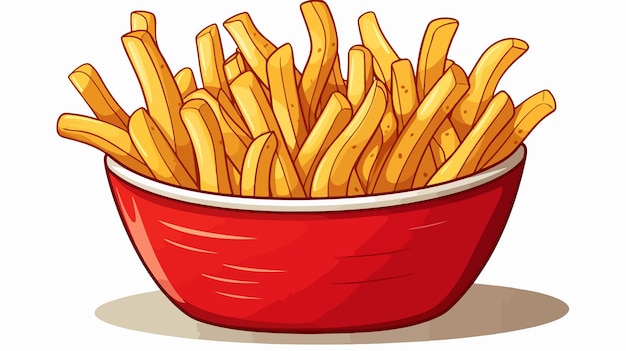 Funny and Yummy French Fries Vector Illustration