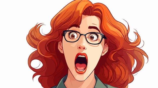 Furious Cartoon Woman Shouting in Anger Illustration