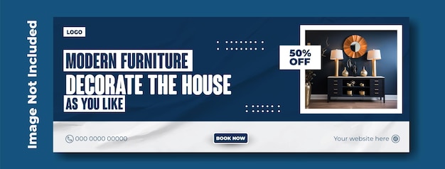 Furniture ads cover template design