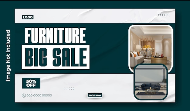 Furniture advertise web banner template design