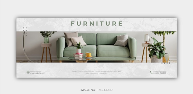 furniture banner social media post template