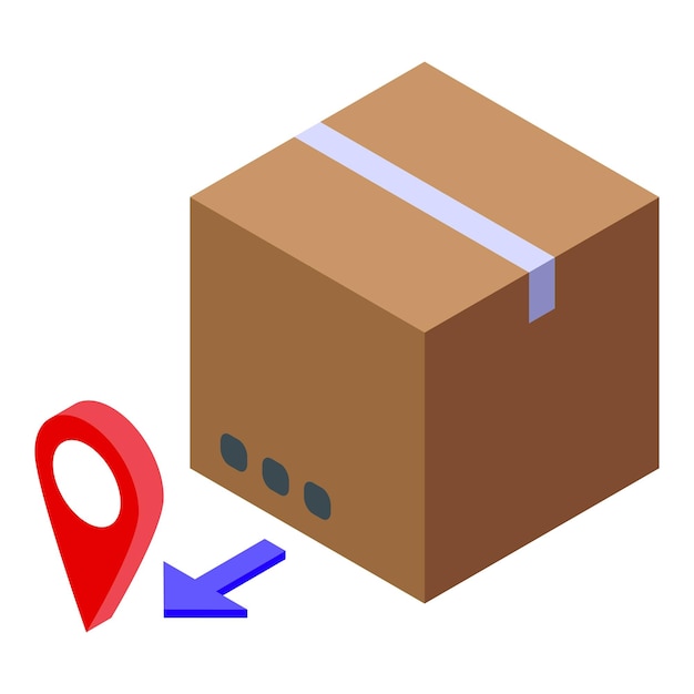 Furniture box parcel icon isometric vector Home delivery