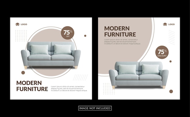 Furniture Collection Big Sale square banner template