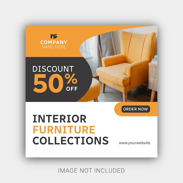 Furniture collections sale social media and instagram post template