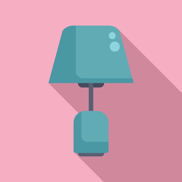 Furniture decor lamp icon flat vector Room torcher