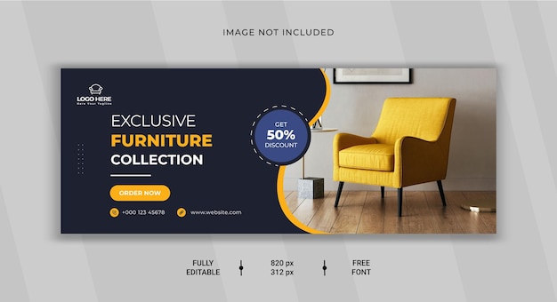 Furniture facebook cover page template design