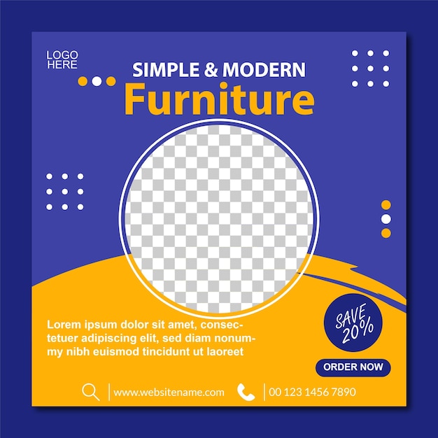 Furniture facebook cover page template