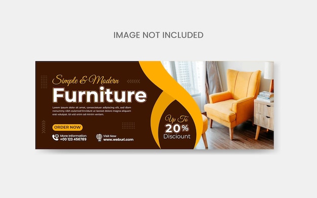 Furniture facebook cover page template