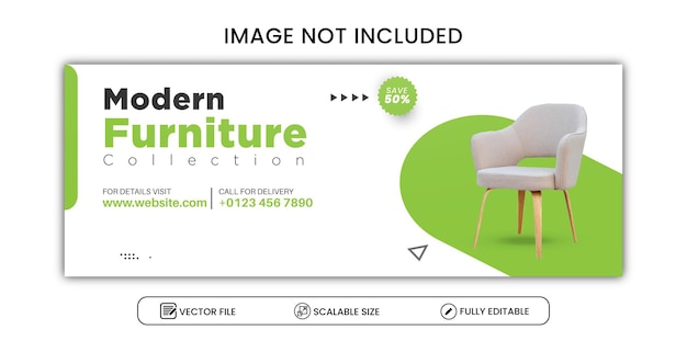 Furniture Facebook cover and social media banner template