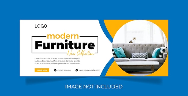 Furniture facebook cover and web banner template