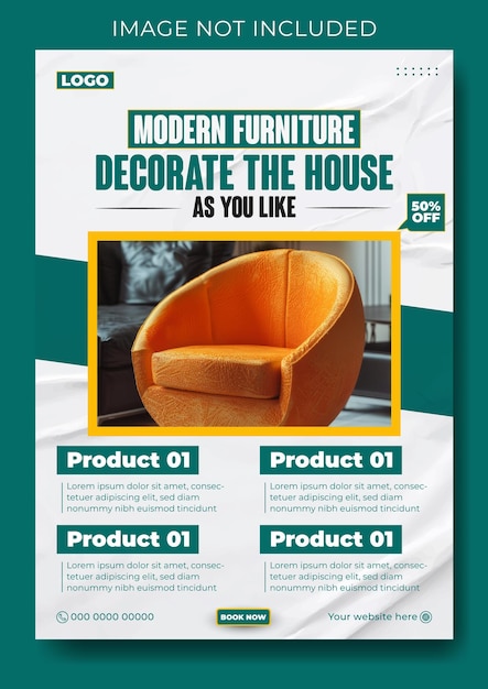 Furniture flyer template design