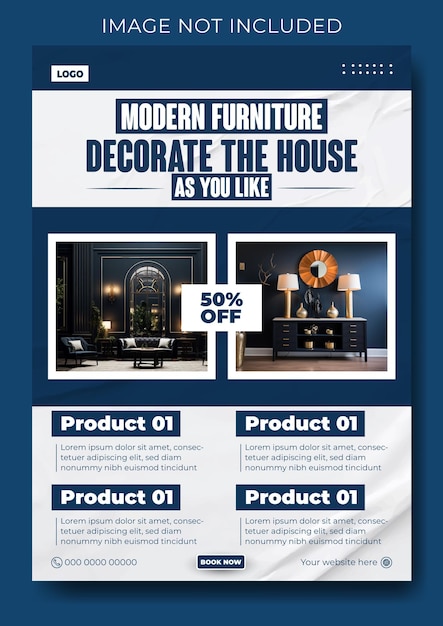 Furniture flyer template design