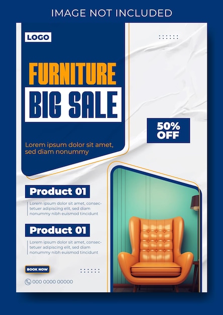 Furniture flyer template design