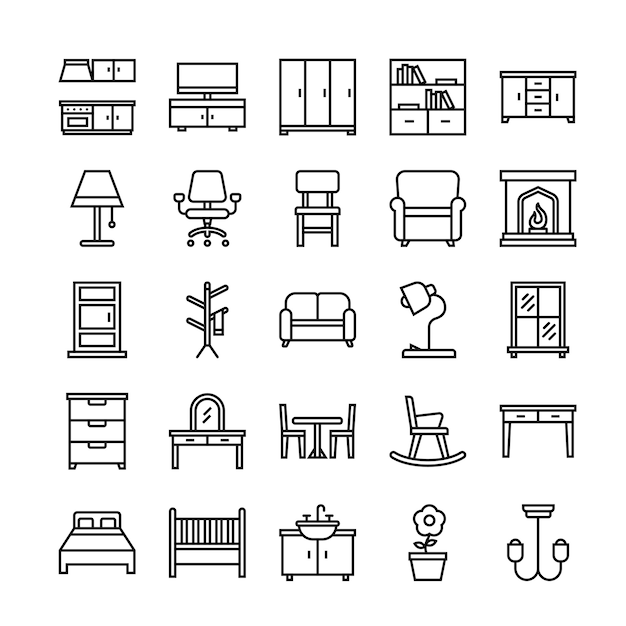 Furniture Icon Set