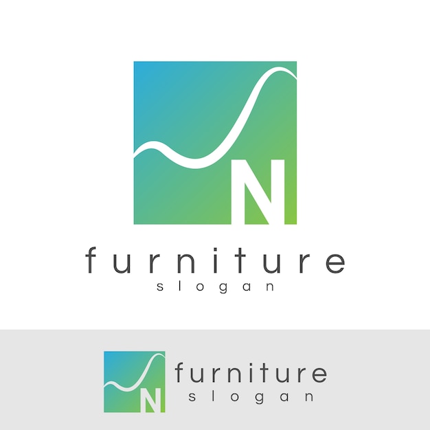 Furniture initial Letter N Logo design