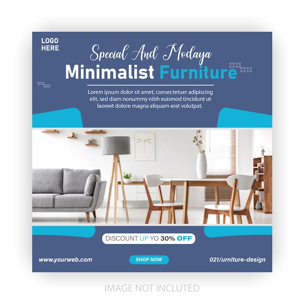 Furniture Instagram social media post template