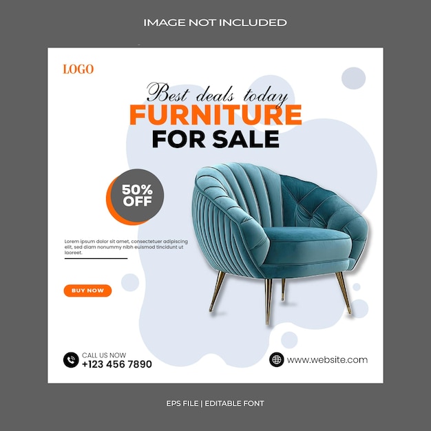 Furniture Instagram social media post template