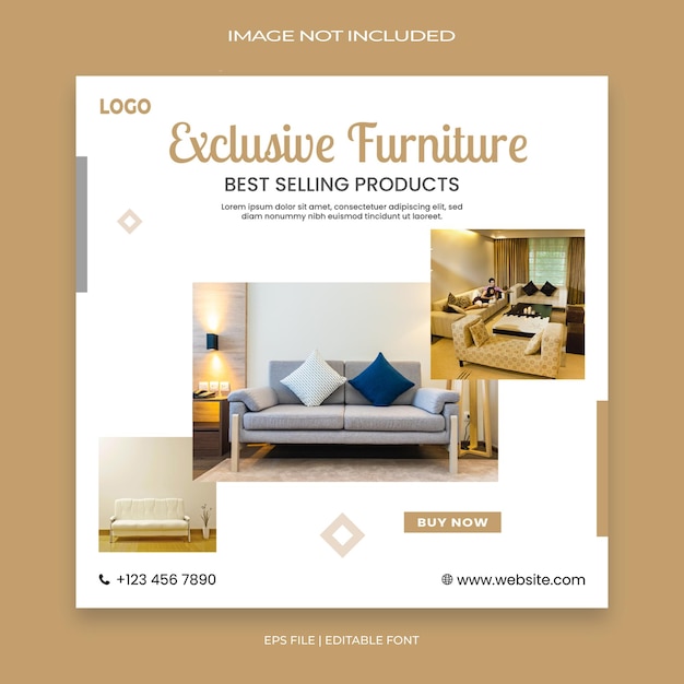 Furniture Instagram social media post template