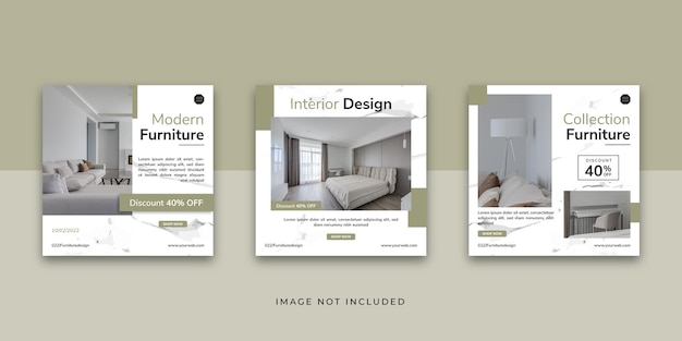 Furniture Interior Social Media Instagram Post Template