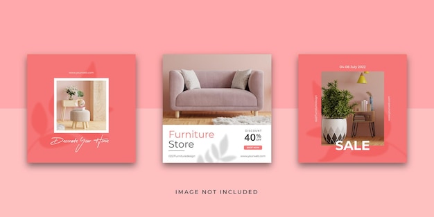 Furniture Interior Social Media Instagram Post Template