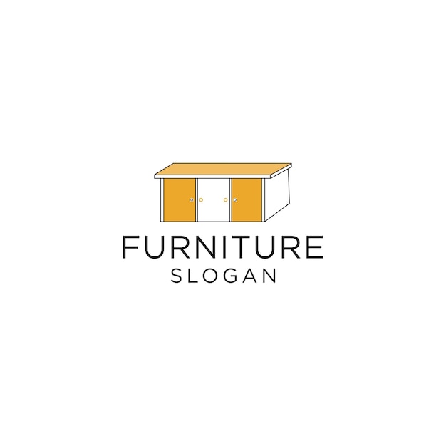 Furniture logo icon design vector