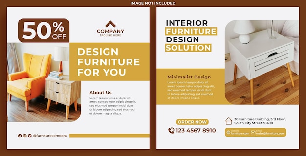 Furniture Promotion Feed Instagram in Flat Design Style