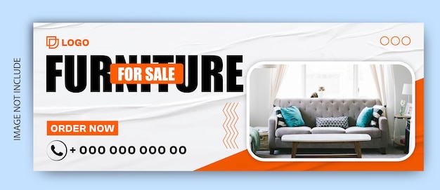 Furniture sale ads cover template