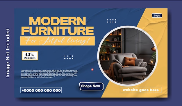 furniture sale ads web banner template