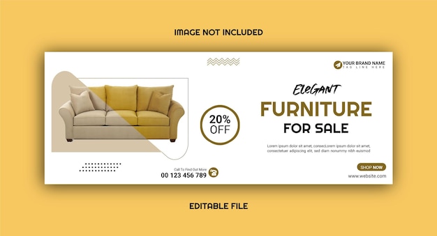 furniture sale facebook cover page template