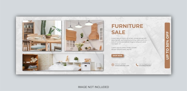 Furniture sale facebook cover template