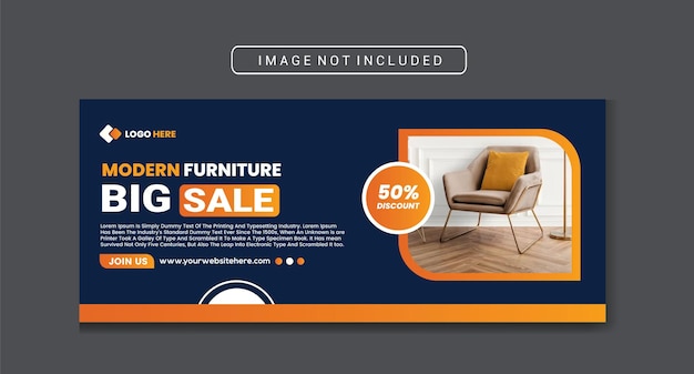 furniture sale facebook cover template