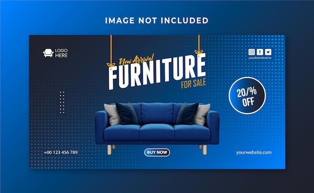 Furniture sale instagram post and social media template