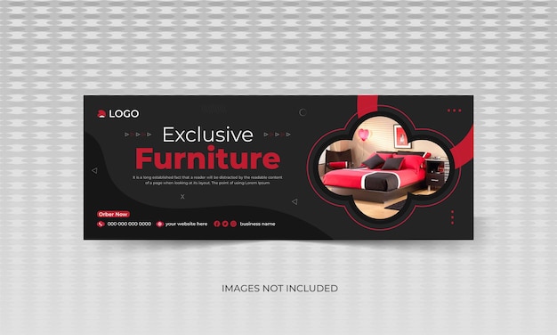 Furniture sale and promotion facebook cover template