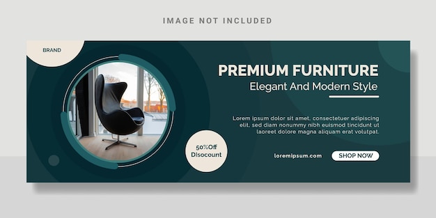 Furniture sale promotion social media cover or web banner