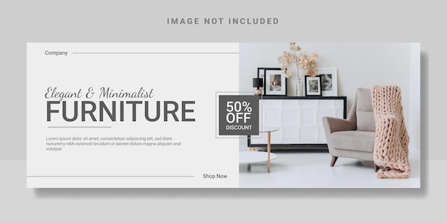 Furniture sale promotion social media cover or web banner