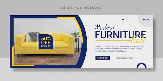 Furniture sale promotion social media cover or web banner